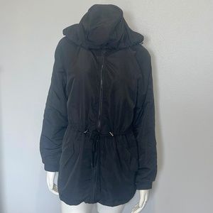 Zyia Active Anorak Utility Yoga Athleisure Jacket Coat Black Women's Large